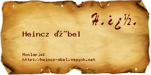 Heincz Ábel névjegykártya