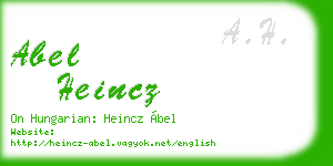 abel heincz business card